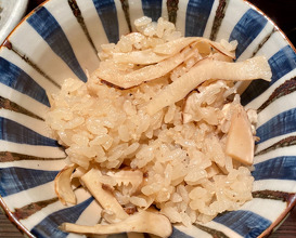 Gohan Rice dish, miso soup and japanese pickles