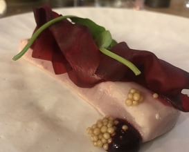 Bonito with red beet