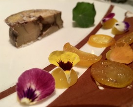 Foie-gras “au Torchon”, Kumquat, Calamansi, Cacao & lavender brioche