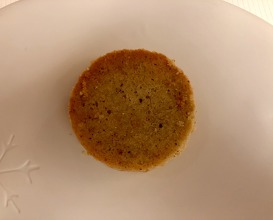 Dessert with orange filling 