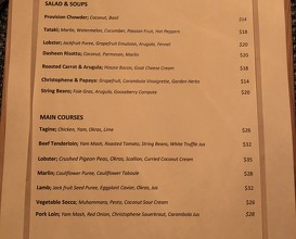 The menu