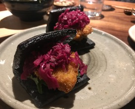 squid ink oyster bao
