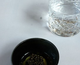 Avocado foam, Oscietra caviar