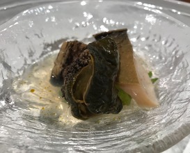 Abalone with its liver sauce
