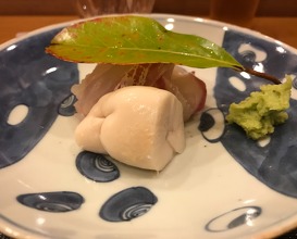 Sea bream (Tai) sashimi and Tai shirako