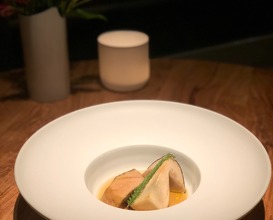 Porcini from Piedmont “Maison Mitteault” grilled foie gras, porcini consommé 