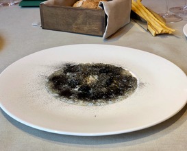 Rice, caviar and mastic (the score is down to my taste rather than the edish itself.)