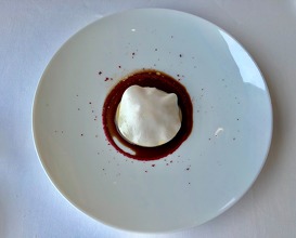 Cherry, Gamberoni with verbena and fresh almonds 2nd serving 