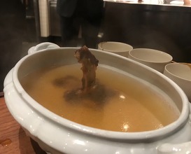 a broth made of the grilled bones