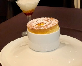 Grand Marnier soufflé with orange Icecream 