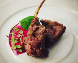 Best memory: Free range lamb chops sous vide, grilled and finished with almond saffron oil