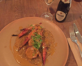 Chicken bellotine served with red lentils ragout, roasted parsnips in tandoori spice mix and curry sauce with coconut milk and kefir lime