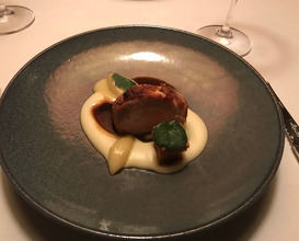 A Chop of Organic Milk-Fed Pork with Local Apples and Potato Purée