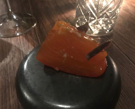 Persimmon and anchovy.
