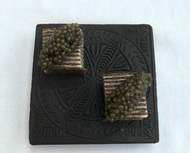 Cocolardo, black bread and beluga caviar