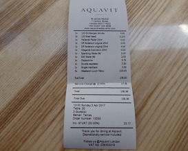 Meal at Aquavit