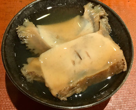 Awabi on rice with awabi kimo