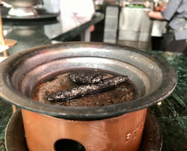 Kaiseki Tray -   Bread from fire, bone marrow coal