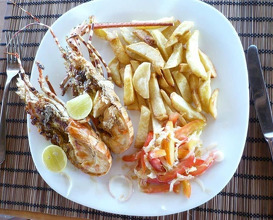 Lunch at The Rock Restaurant Zanzibar