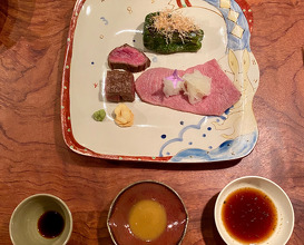Dinner at Shimmonzen Yonemura (新門前 米村)