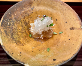 Yakimono Grilled tilefish, Japanese leek and Japanese green pepper