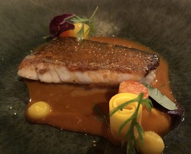 Fillet of Arctic char with crispy bread skin, “Pasnaille” and Yuzu zest 