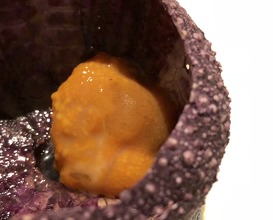 Sea urchin marinated in sea urchin juice