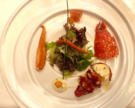 Lobster salad with cider vinegar
