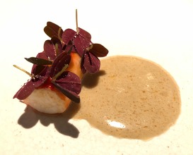 King crab with miso and oxalis 