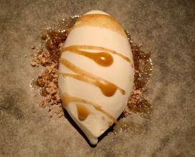 Brown butter ice cream, molasses and roasted hazelnuts 