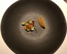 The last winter cabbage, lavender, caramelised yeast and chicken fat 