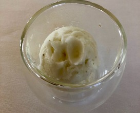 Mojito sorbet palate cleanser 