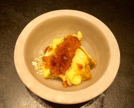 Creme brûlée, elderflower, milk whey 