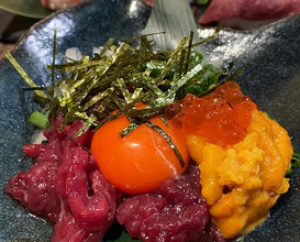 Dinner at 肉料理　肉の寿司　okitaya 梅田東通り店