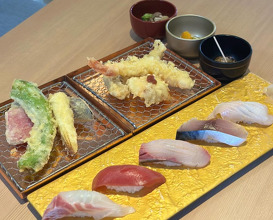 Dinner at むら松笑店　寿司と天ぷらと