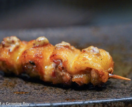 Sticks of chicken at Toritama