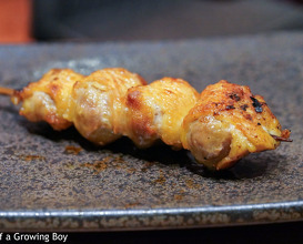 Sticks of chicken at Toritama