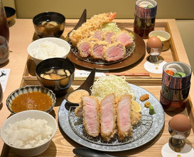 Dinner at 京都祇園とんかつ わだ福