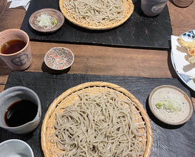 Dinner at Teuchi Soba Narutomi Ginzaten
