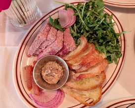 Dinner at Little Blue Bistro