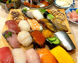 Dinner at 寿司×天ぷら 明 難波 心斎橋店