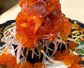 Dinner at 寿司×天ぷら 明 難波 心斎橋店