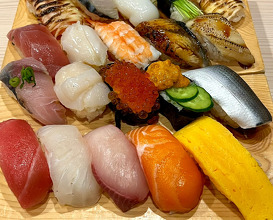 Dinner at 寿司×天ぷら 明 難波 心斎橋店