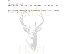 Dinner at The White Hart Wiveliscombe