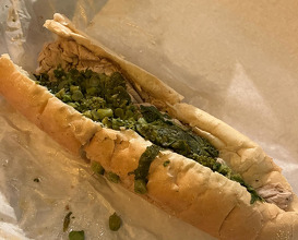Dinner at Dinic's Roast Pork and Beef at Reading Terminal Market