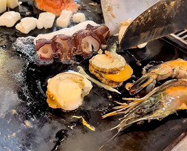 Dinner at もんじゃ焼き　しるく