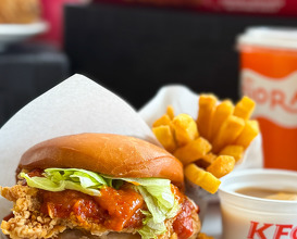 Dinner at KFC Bugis