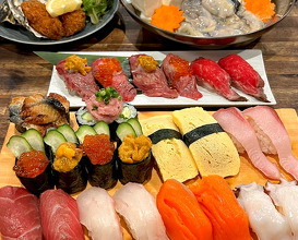 Dinner at 海鮮×肉×鉄板バル okiumiya