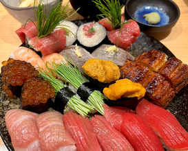 Dinner at 梅田酒場 すし金 ホワイティうめだ店