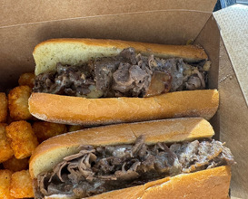 Dinner at Raceway Bagels by B-Uno's